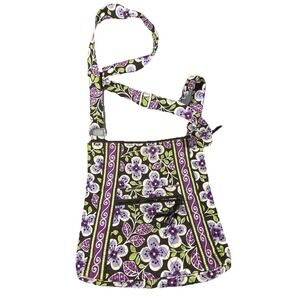 Vera Bradley Plum Petals Quilted Hipster Crossbody Bag‎ Adjustable Strap Clean
